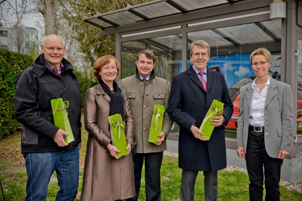 Robert Kratzer städt. Bauamt, Prof. Anne Beer, Thomas Gätzschmann Stadtbaumeister, Bgm Klaus Ritter, Dr. Birgit Löffler