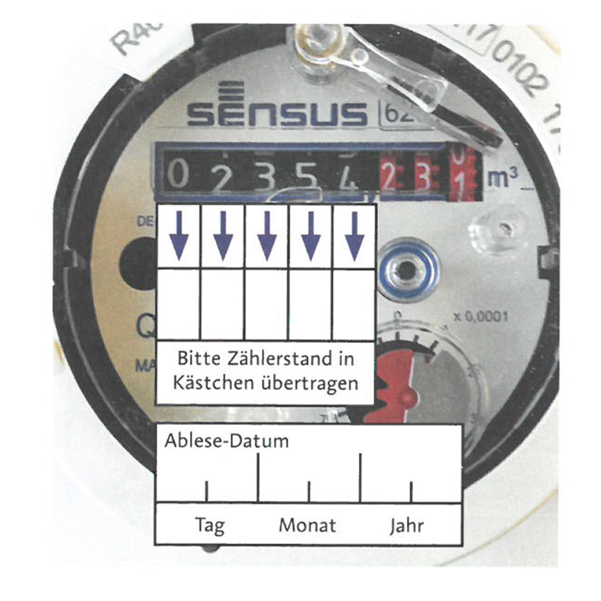 Selbst ablesen der Wasserzählerstände noch einfacher dank Selbstablesekarten oder ...