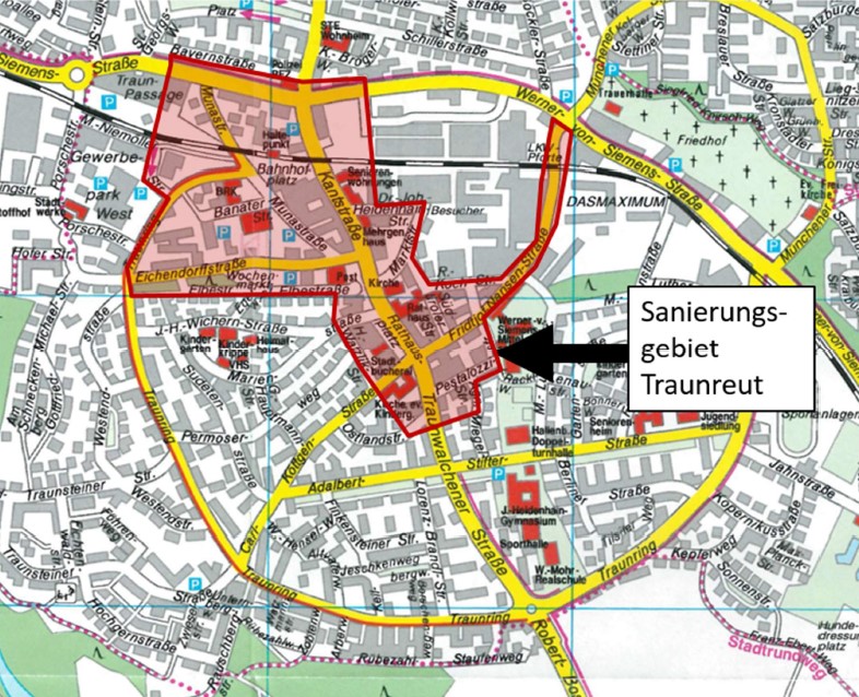 Stadt Traunreut, Sanierungsgebiet