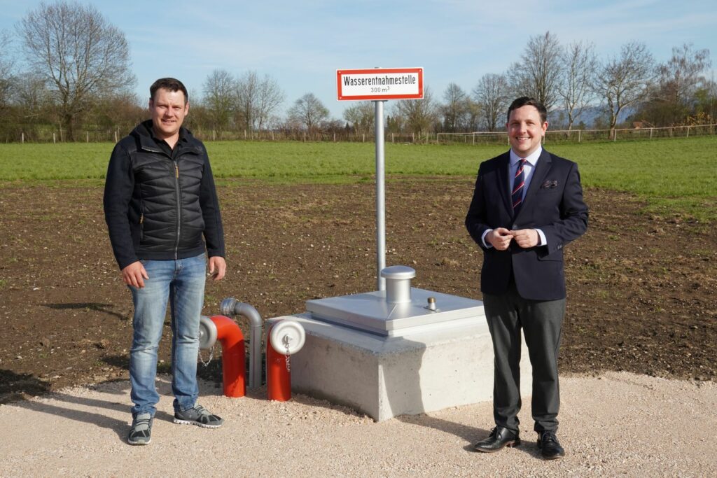 Freiwillige Feuerwehr Stein an der Traun, Erster Bürgermeister Hans-Peter Dangschat, Löschwasserzisterne