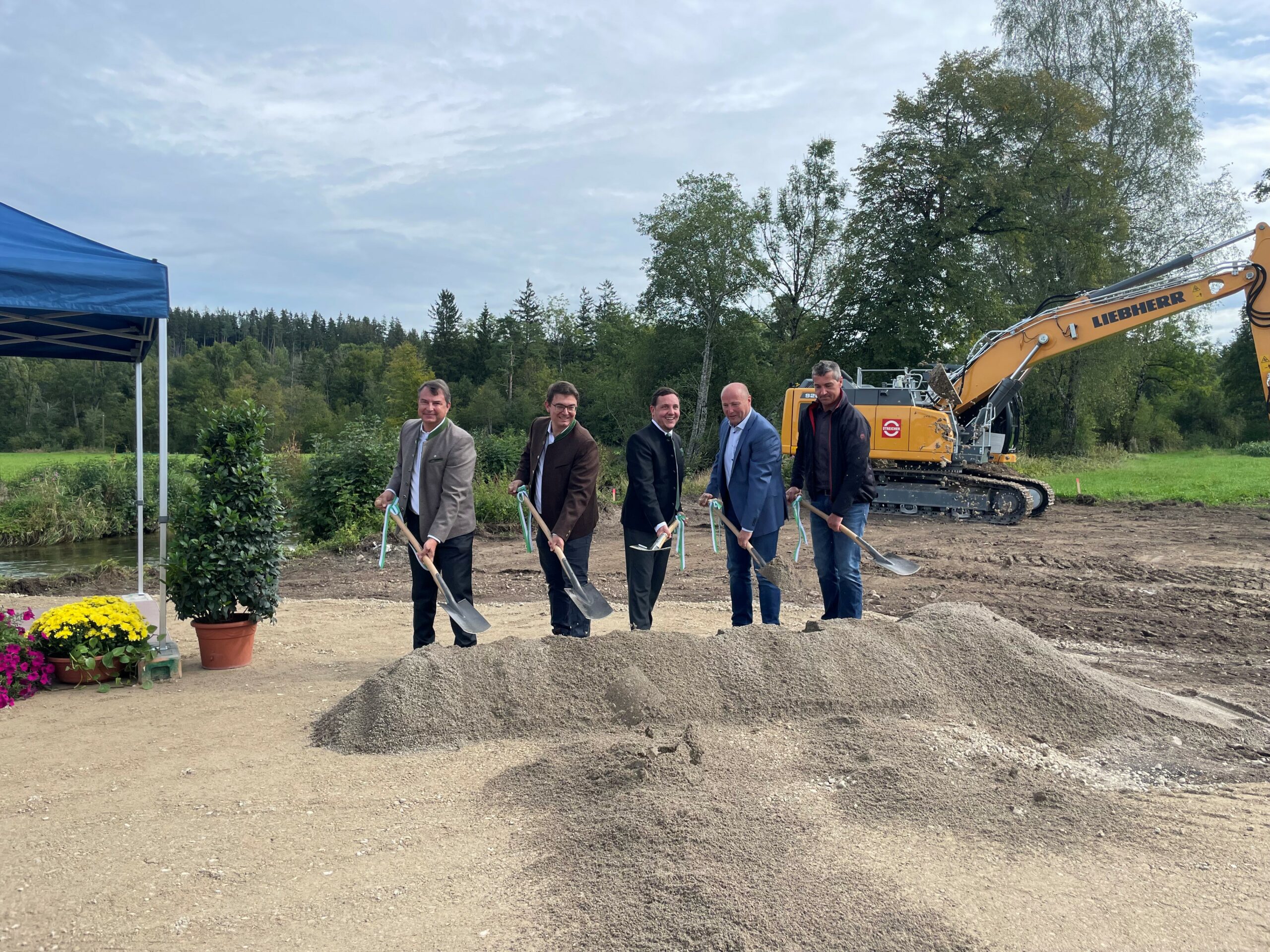 Spatenstich Hochwasserschutz Hörpolding Stadt Traunreut