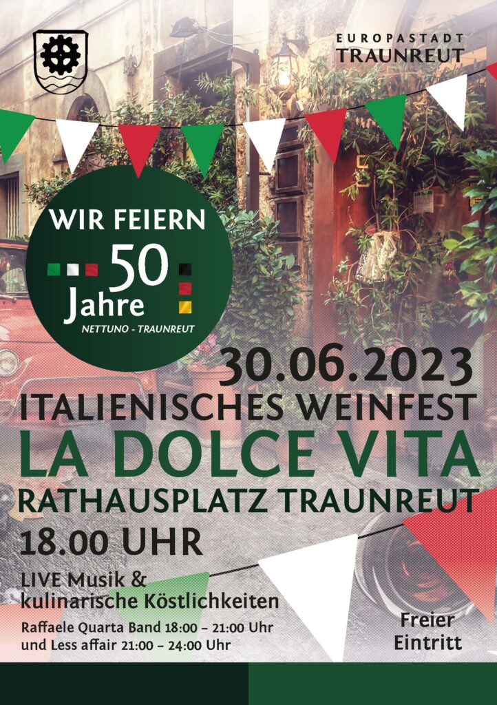 Bürgerfest, Nettuno, Partnerstadt, Jubiläum, Weinfest, la dolce vita